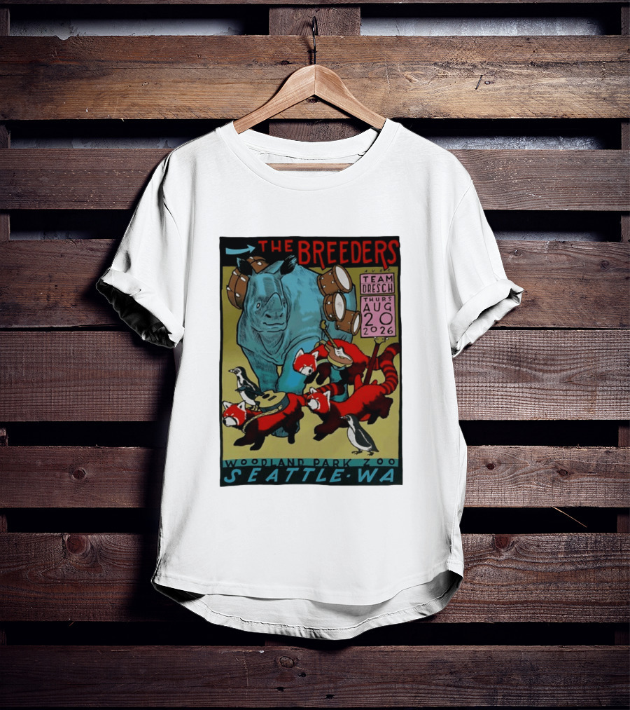 The Breeders Team Dresch Live Woodland Park Zoo Seattle WA August 20 2026 T-Shirt