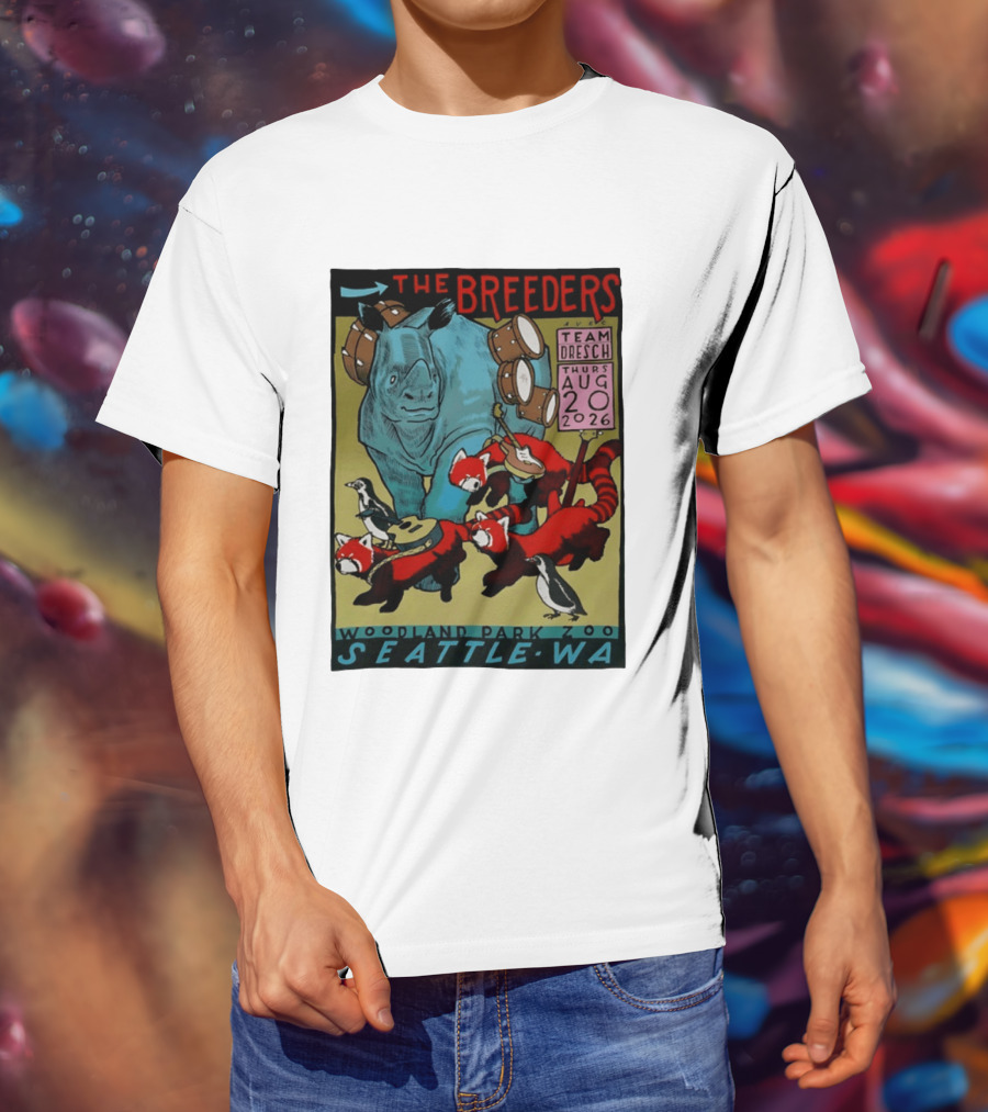 The Breeders Team Dresch Live Woodland Park Zoo Seattle WA August 20 2026 T-Shirt