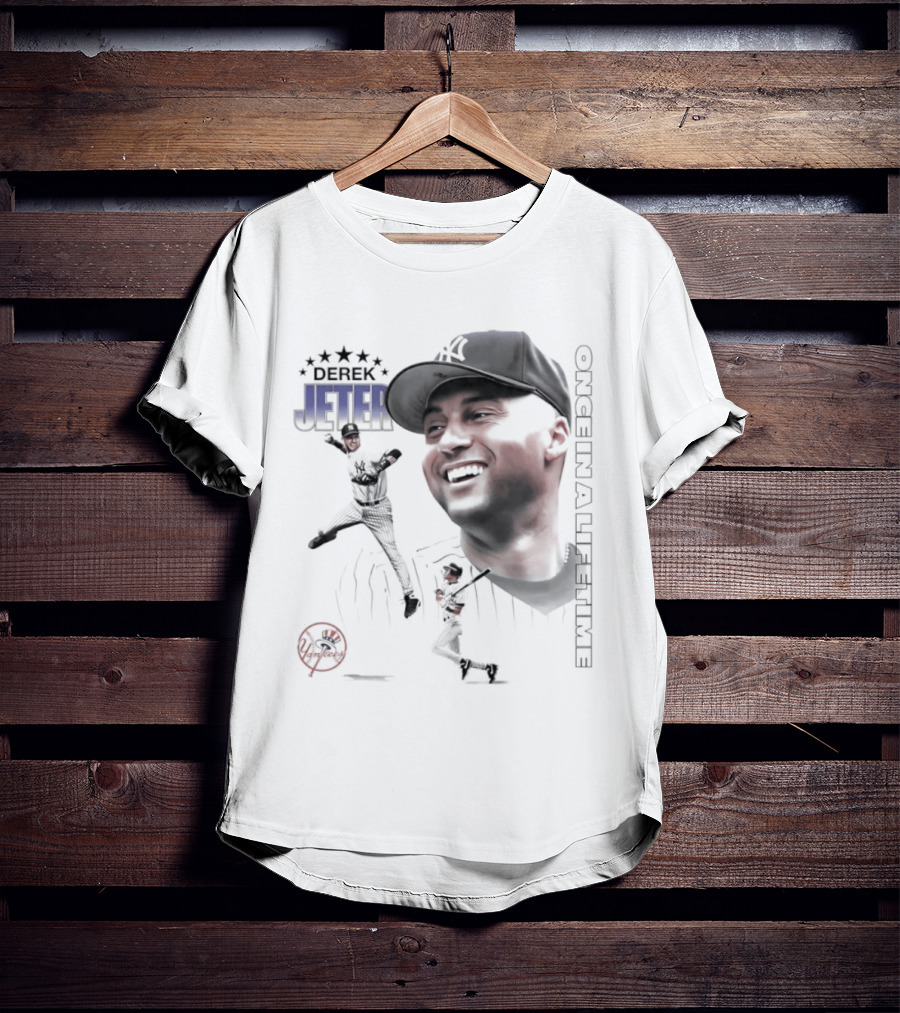 Derek Jeter New York Yankees Once In A Lifetime Baseball Legend T-Shirt