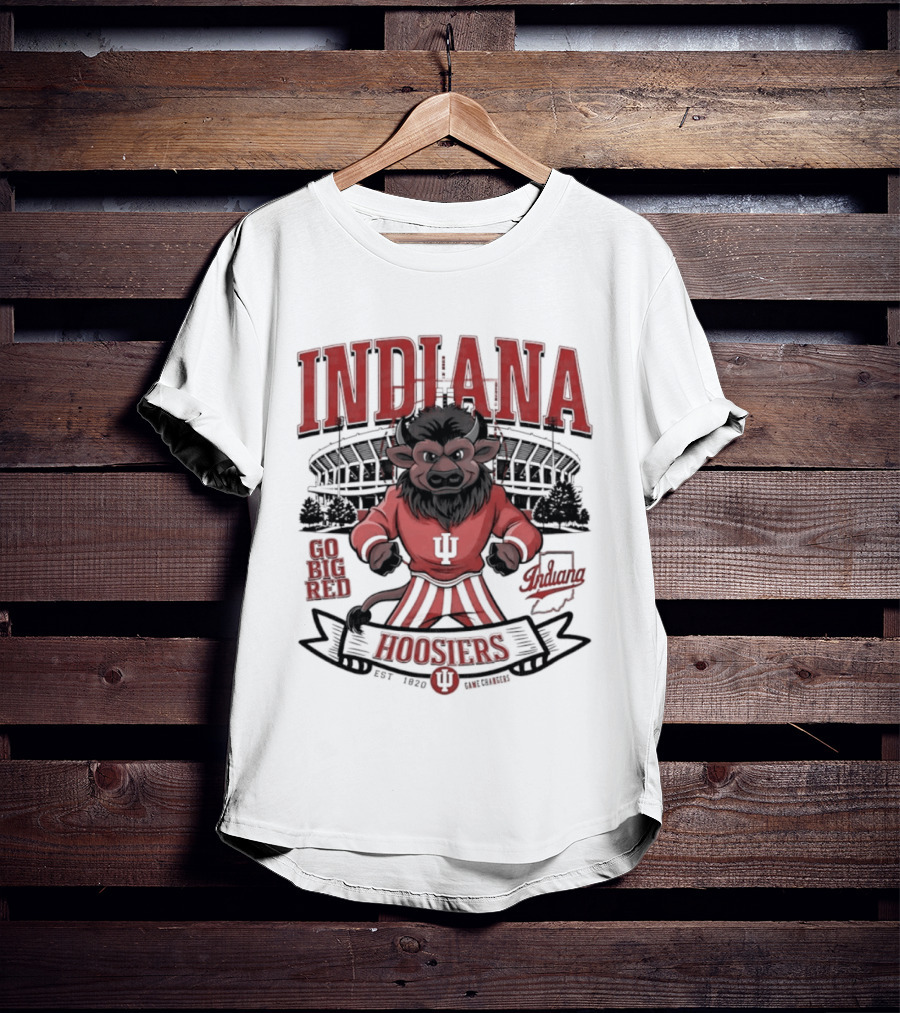 Indiana Hoosiers Go Big Red Lion IU Stadium Est 1820 T-Shirt