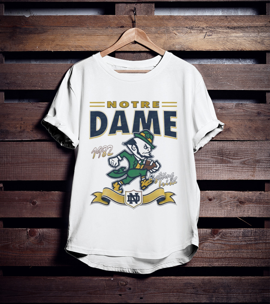 Notre Dame 1982 Fighting Irish Vintage Leprechaun T-Shirt