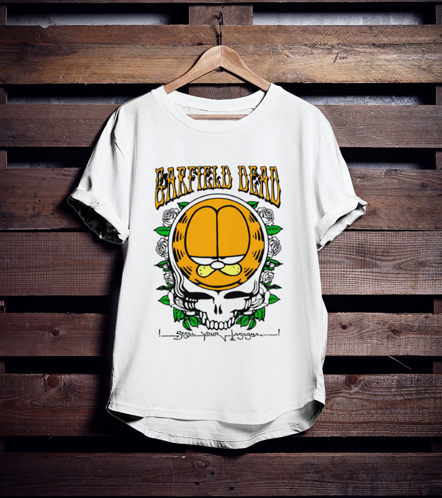 Garfield Dead Steal Your Lasagna Grateful Mashup T-Shirt