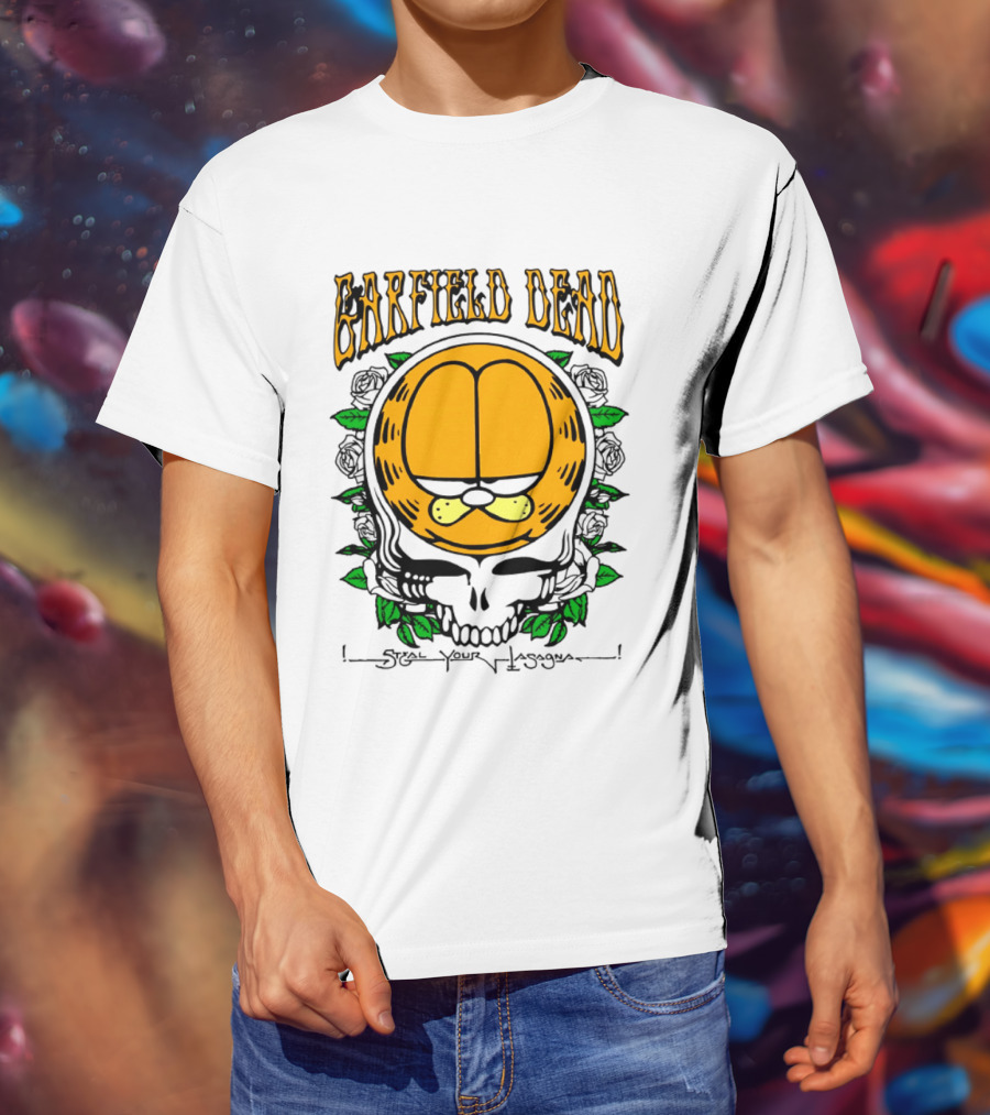 Garfield Dead Steal Your Lasagna Grateful Mashup T-Shirt