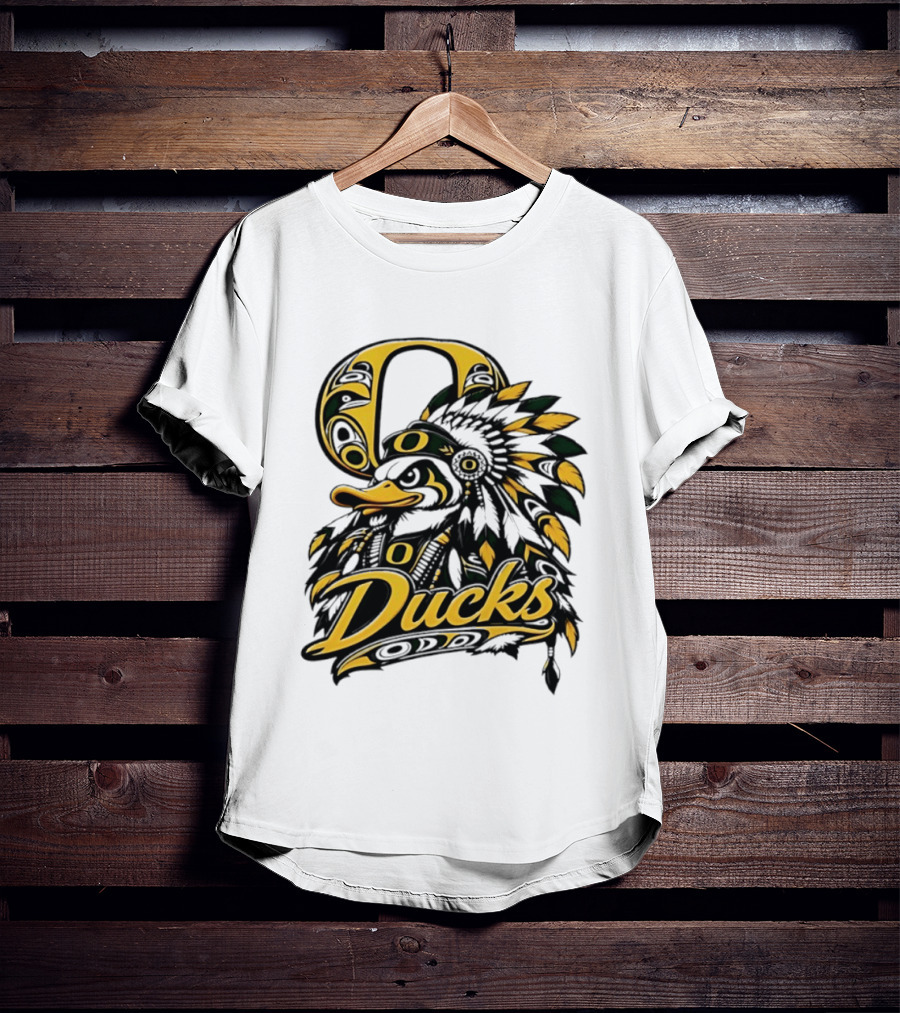 Oregon Ducks Native American Headdress Tribal T-Shirt