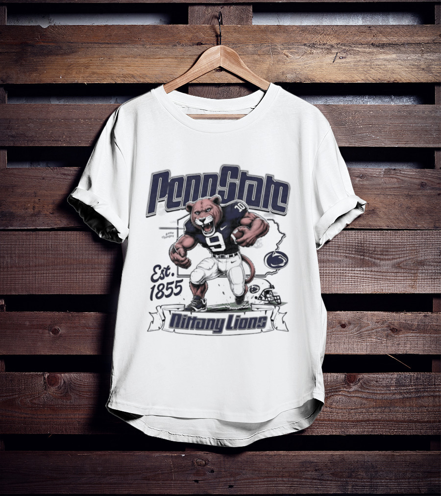 Penn State Nittany Lions Mascot Football Est 1855 T-Shirt