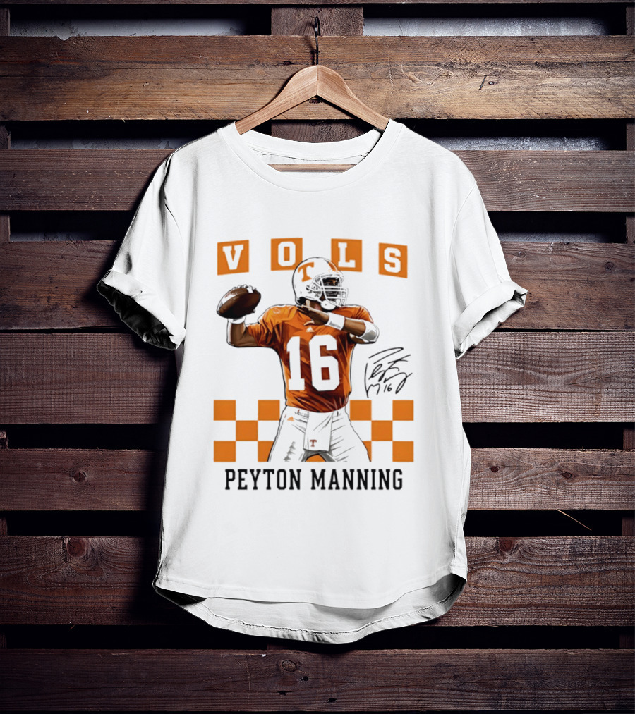 Peyton Manning 16 Vols Tennessee Football Player T-Shirt