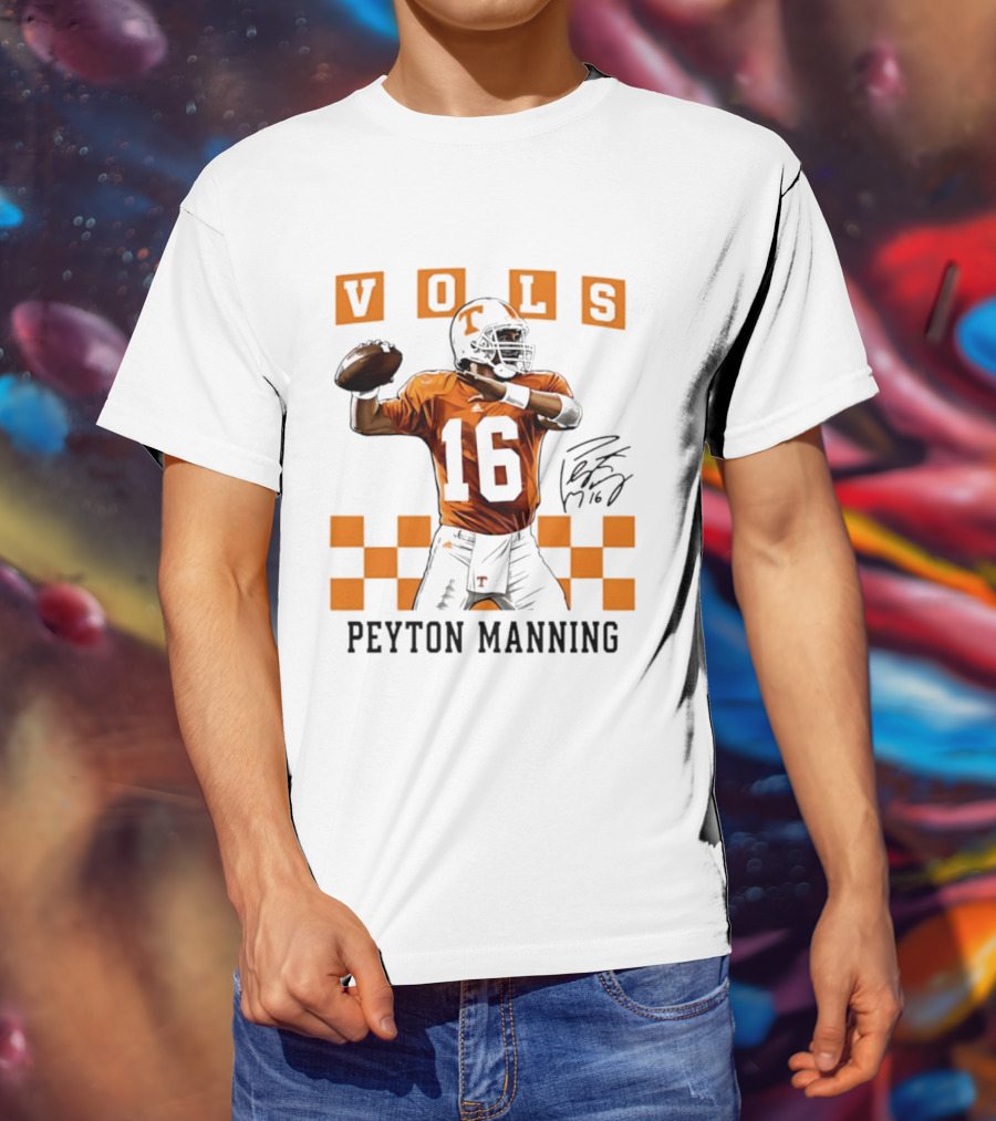Peyton Manning 16 Vols Tennessee Football Player T-Shirt