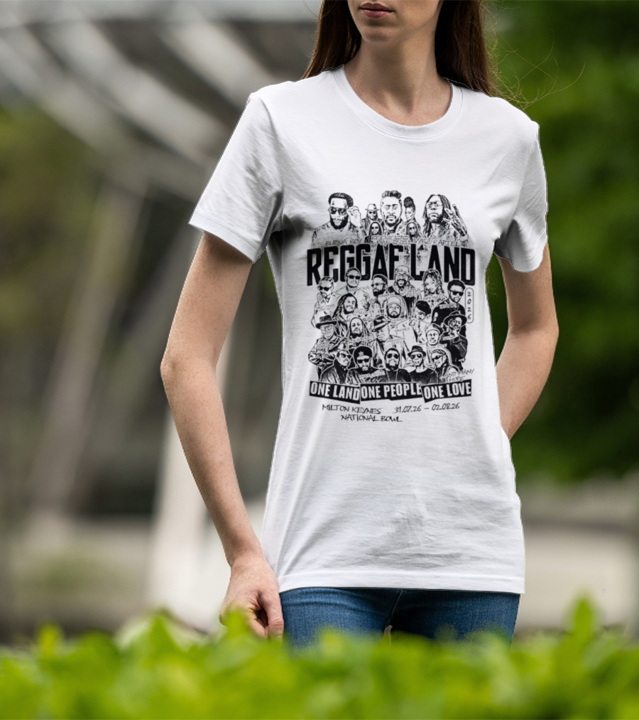 Reggae Land 2026 One Land One People One Love Bandana Army Jacket Rasta Roots Celebration T-Shirt