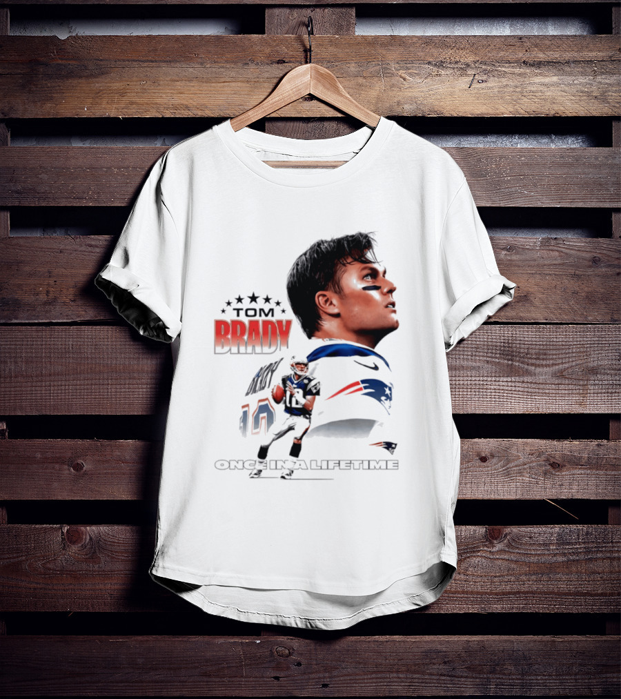 Tom Brady New England Patriots Once In A Lifetime Stars Collage T-Shirt