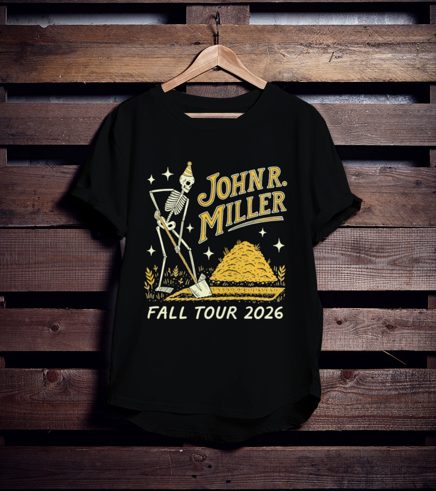 John R. Miller Skeleton With Shovel Fall Tour 2026 T-Shirt