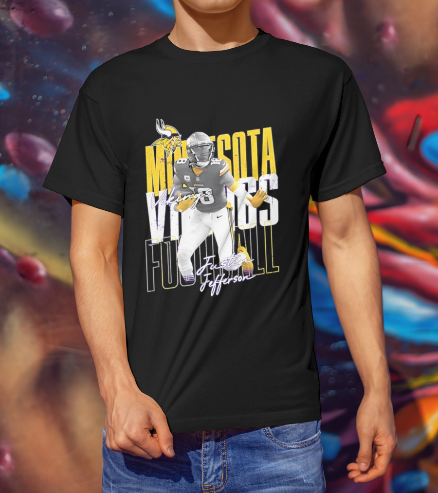 Minnesota Vikings Football Legends Justin Jefferson Iconic 18 T-Shirt