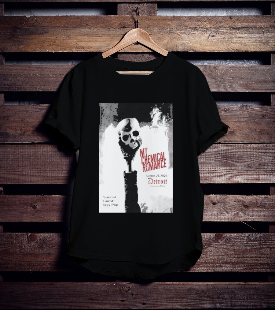 My Chemical Romance Iggy Pop August 21 2026 Comerica Park Detroit T-Shirt
