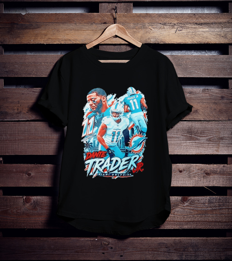 Dante Trader Jr 11 Miami Dolphins Football Player T-Shirt