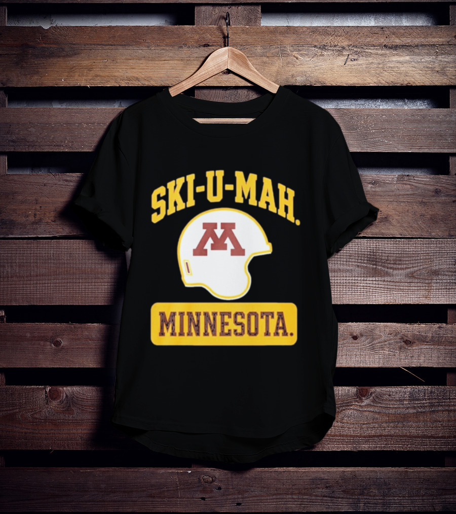 Mills Armbruster Ski U Mah Minnesota Football Helmet T-Shirt
