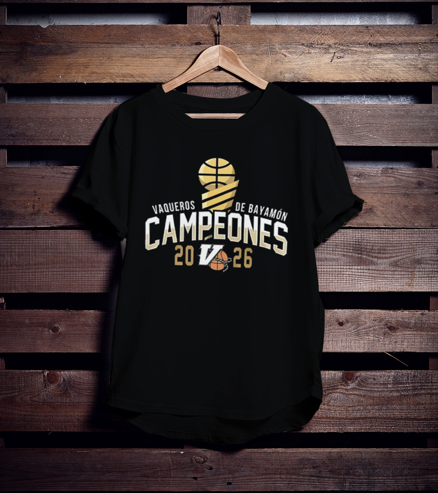 Vaqueros De Bayamon 2026 Campeones Trophy Basketball 18 BSN T-Shirt
