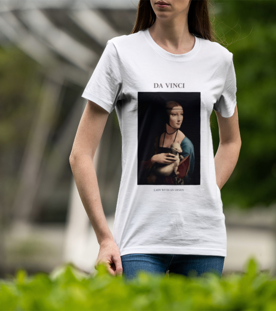 Lady With An Ermine Leonardo Da Vinci Painting Da Vinci T-Shirt