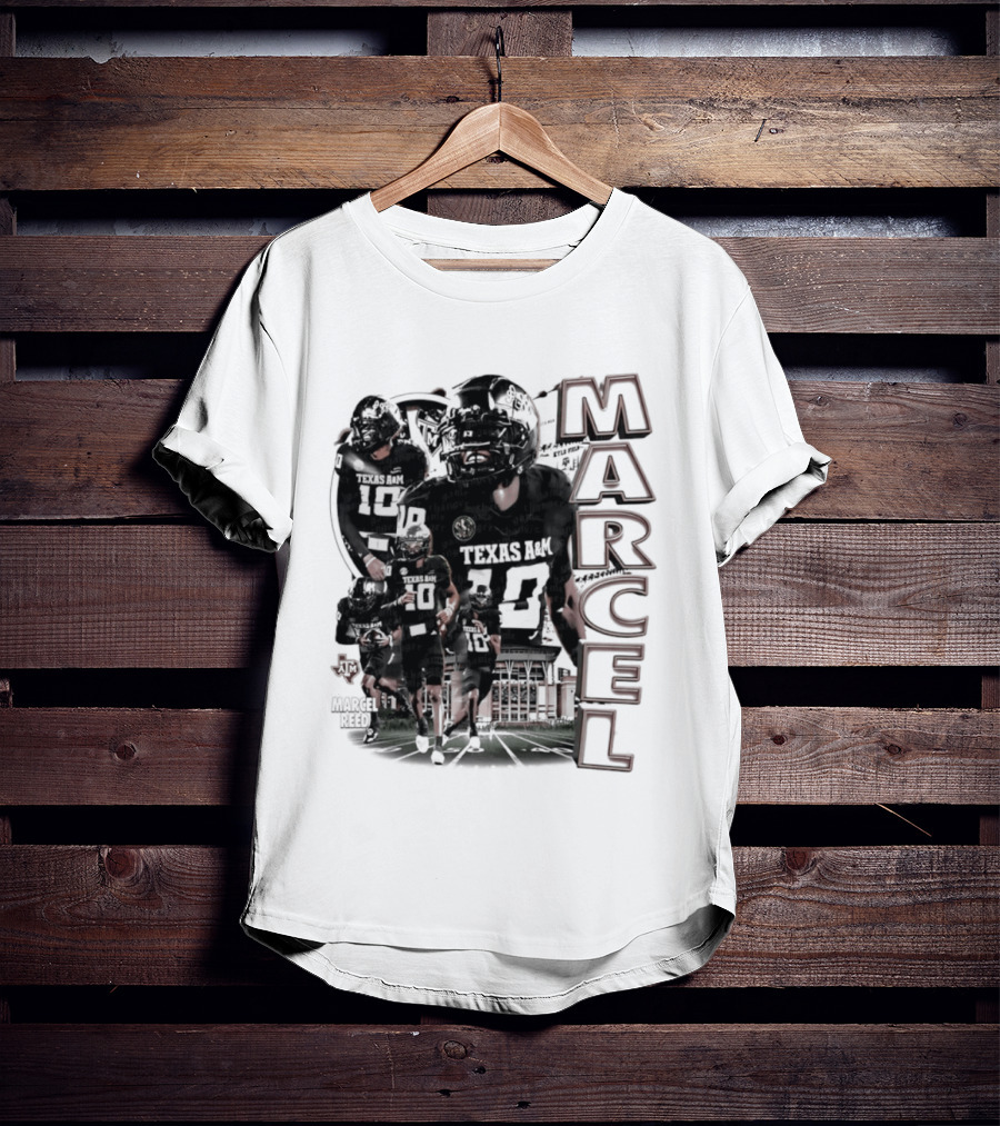Marcel Reed Texas A&M NCAA Football 10 Aggies Player Collage T-Shirt