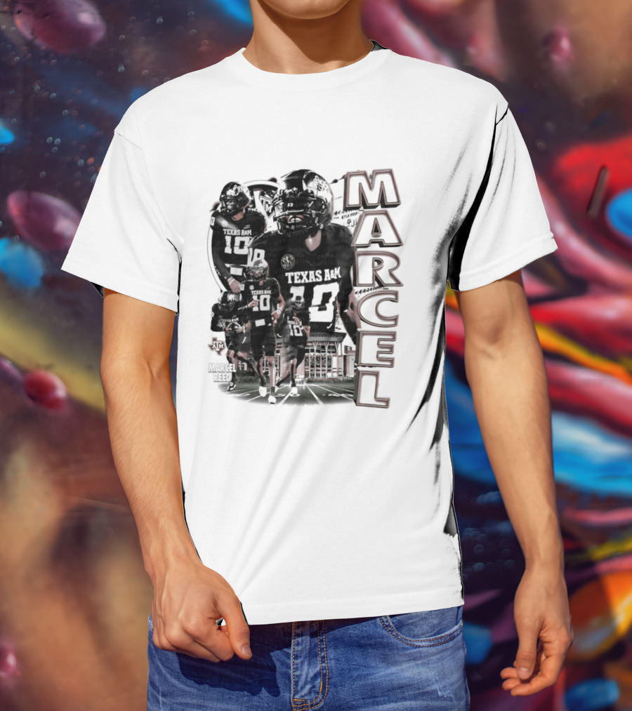 Marcel Reed Texas A&M NCAA Football 10 Aggies Player Collage T-Shirt