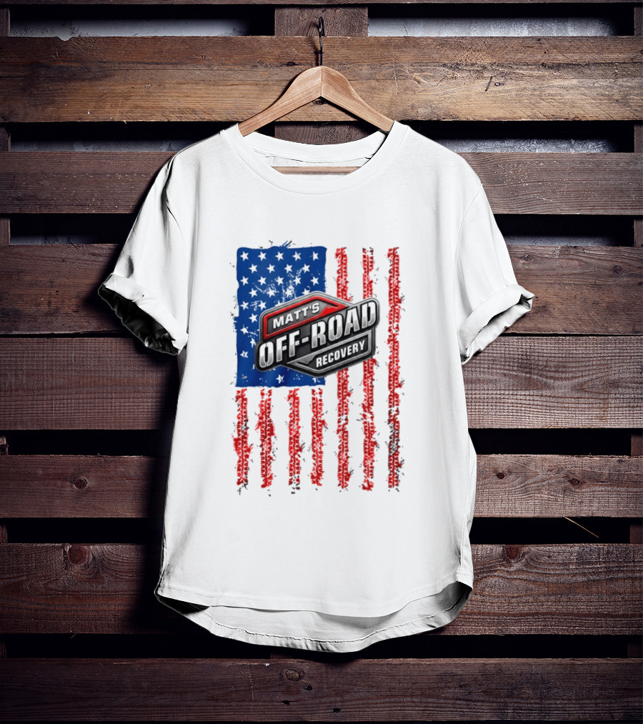 Matt's Off Road Recovery Patriotic Stars And Stripes T-Shirt
