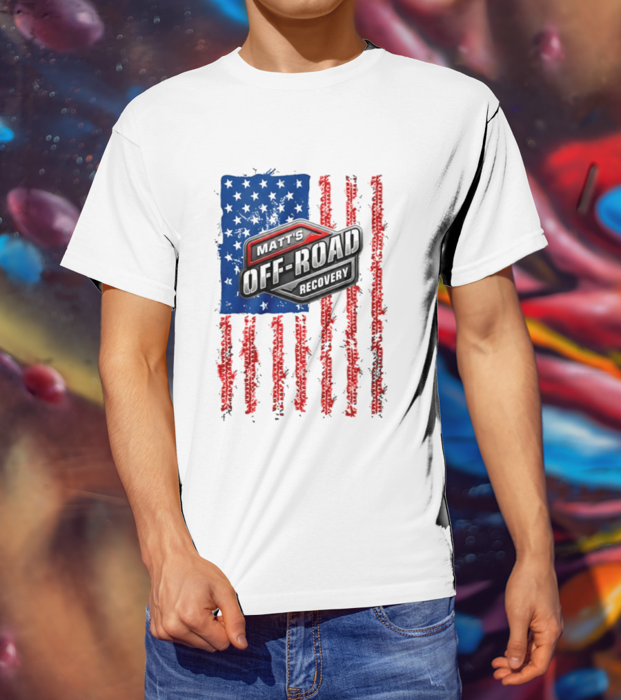 Matt's Off Road Recovery Patriotic Stars And Stripes T-Shirt