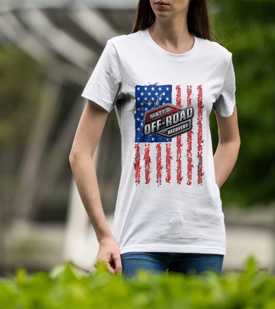 Matt's Off Road Recovery Patriotic Stars And Stripes T-Shirt