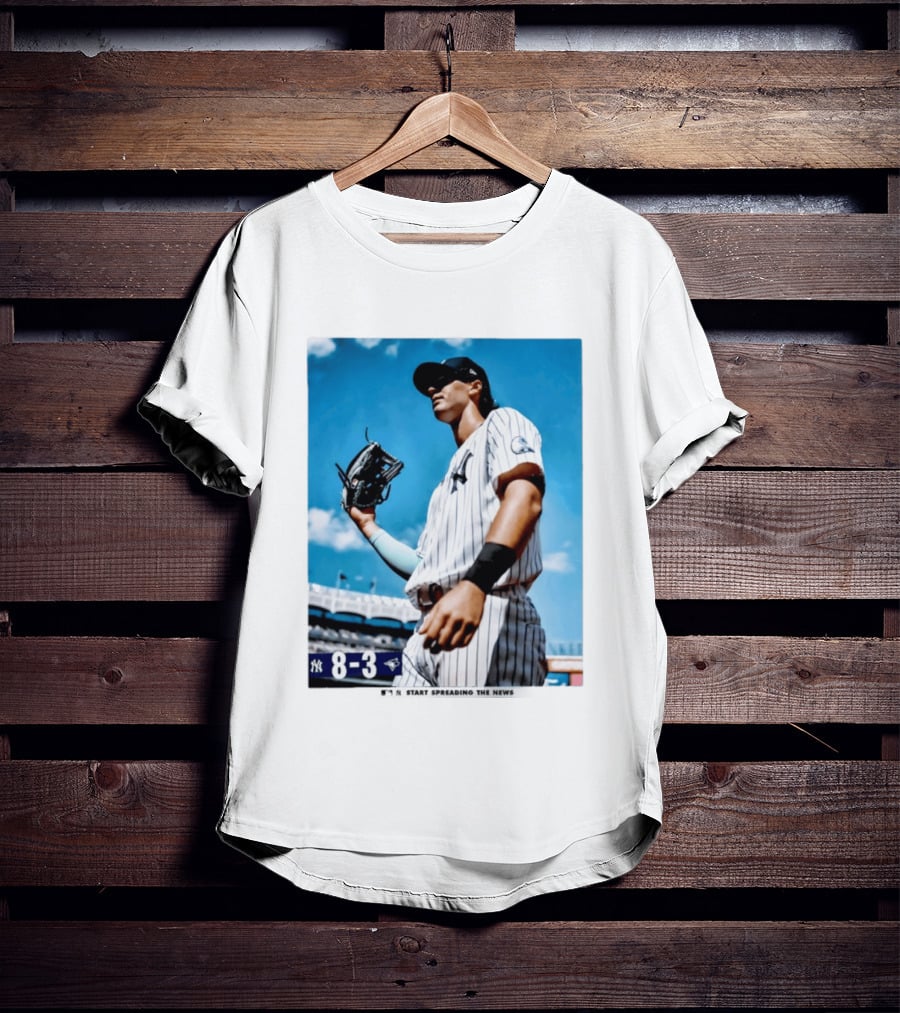 New York Yankees Player 8 3 Start Spreading The News T-Shirt