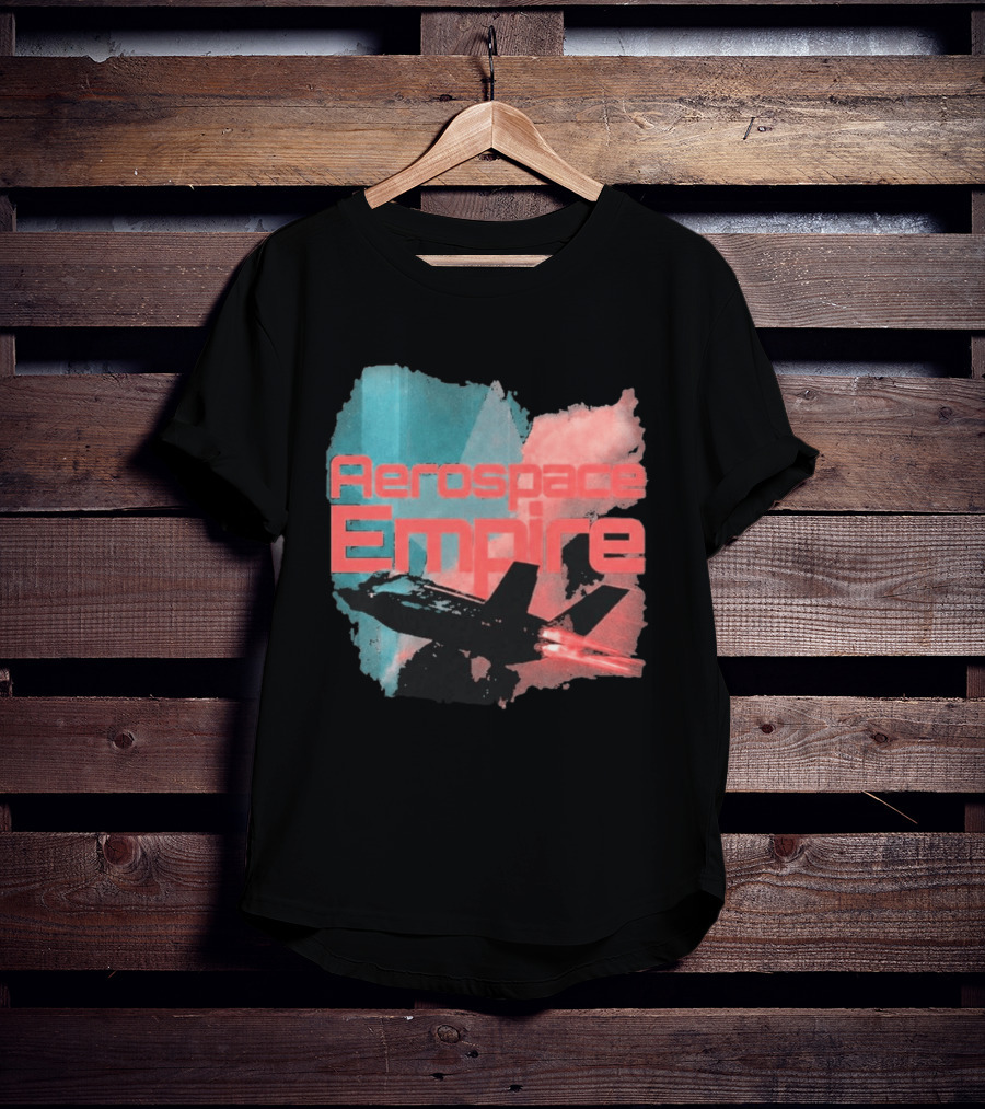 Aerospace Empire Futuristic Jet With Vapor Trails And Vibrant Color Palette T-Shirt