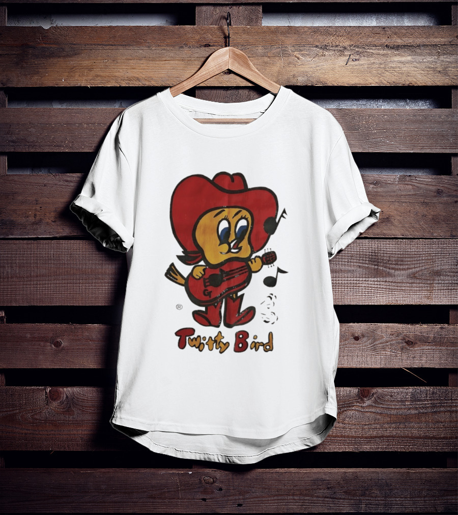Twitty Bird Cowboy Musician Playing Guitar T-Shirt