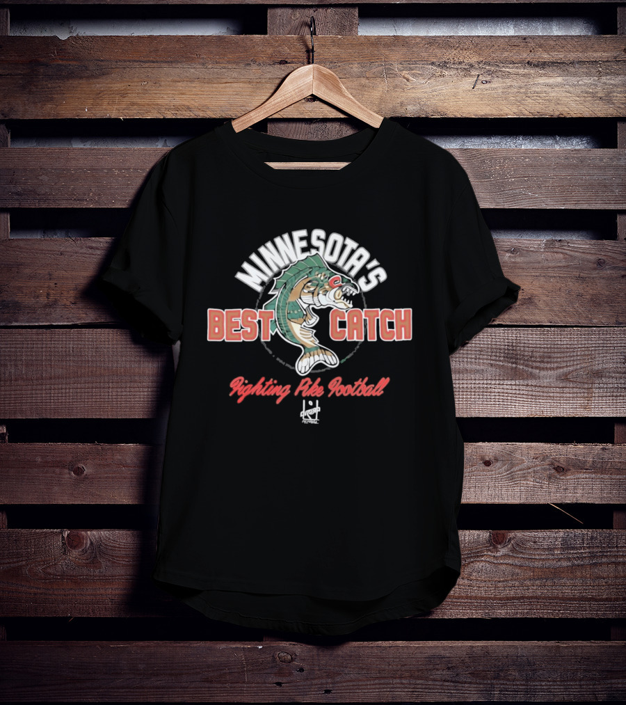 Minnesota's Best Catch Fighting Pike Football T-Shirt