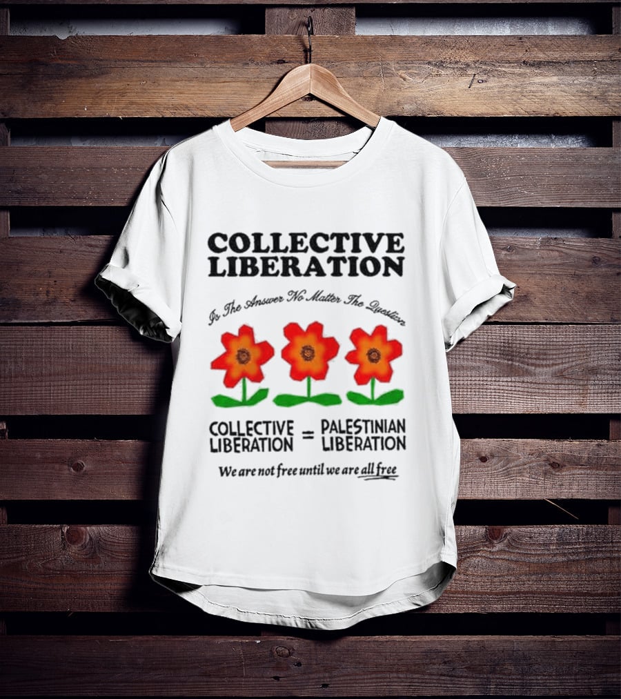 Zayn CHNGE X Anees Collective Liberation Palestinian Equality Floral Message T-Shirt