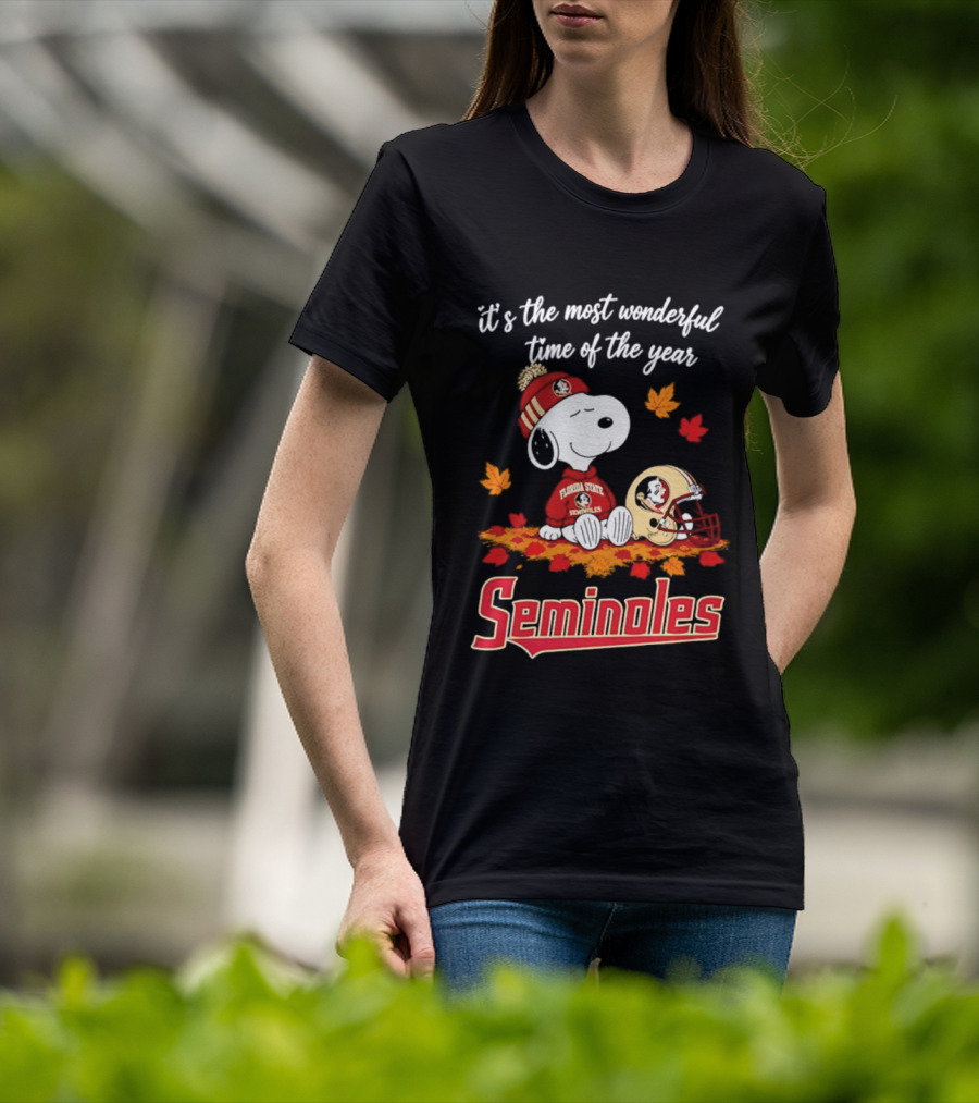 It's The Most Wonderful Time Of The Year Snoopy Florida State Seminoles T-Shirt