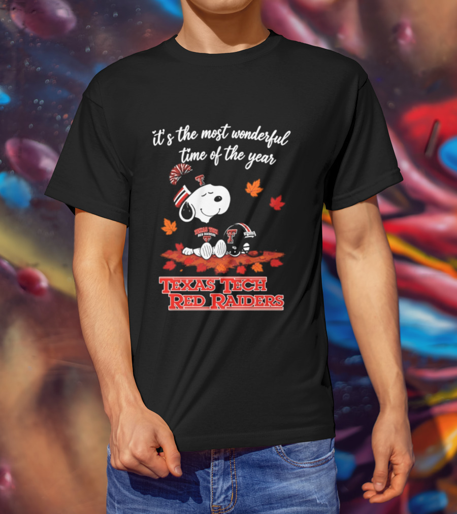 It's The Most Wonderful Time Of The Year Snoopy Texas Tech Red Raiders 2026 Halloween T-Shirt