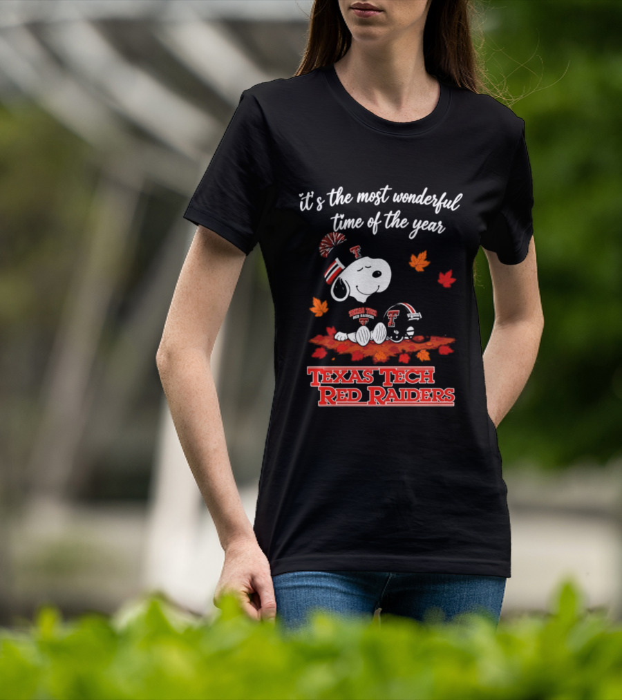 It's The Most Wonderful Time Of The Year Snoopy Texas Tech Red Raiders 2026 Halloween T-Shirt