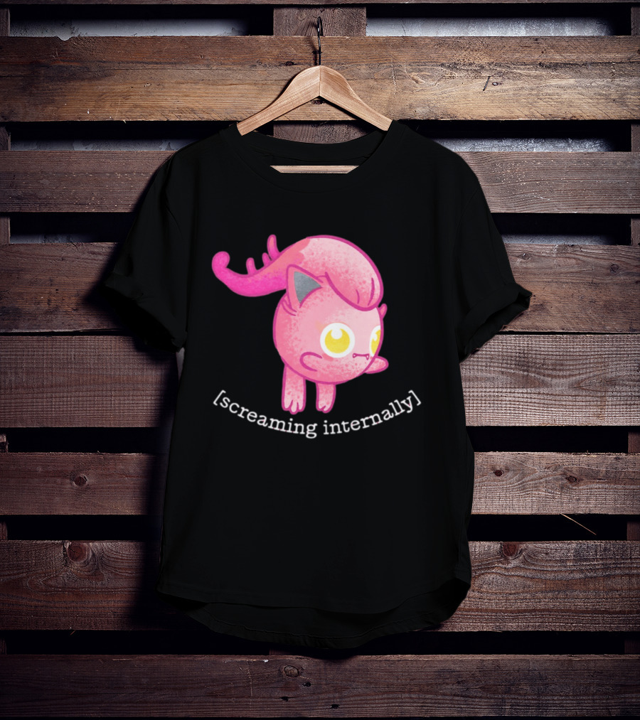 Jigglypuff Screaming Internally Pokemon Cute Expression T-Shirt