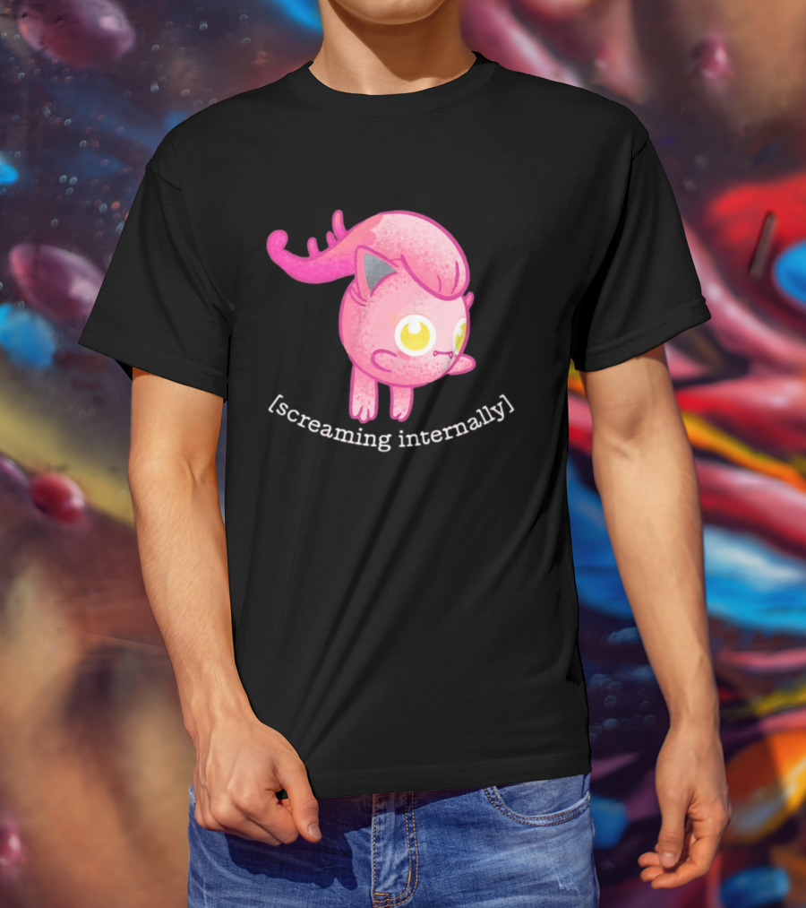Jigglypuff Screaming Internally Pokemon Cute Expression T-Shirt
