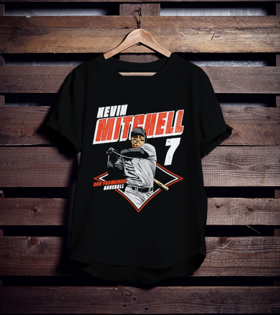 Kevin Mitchell 7 San Francisco Giants Baseball Diamond T-Shirt