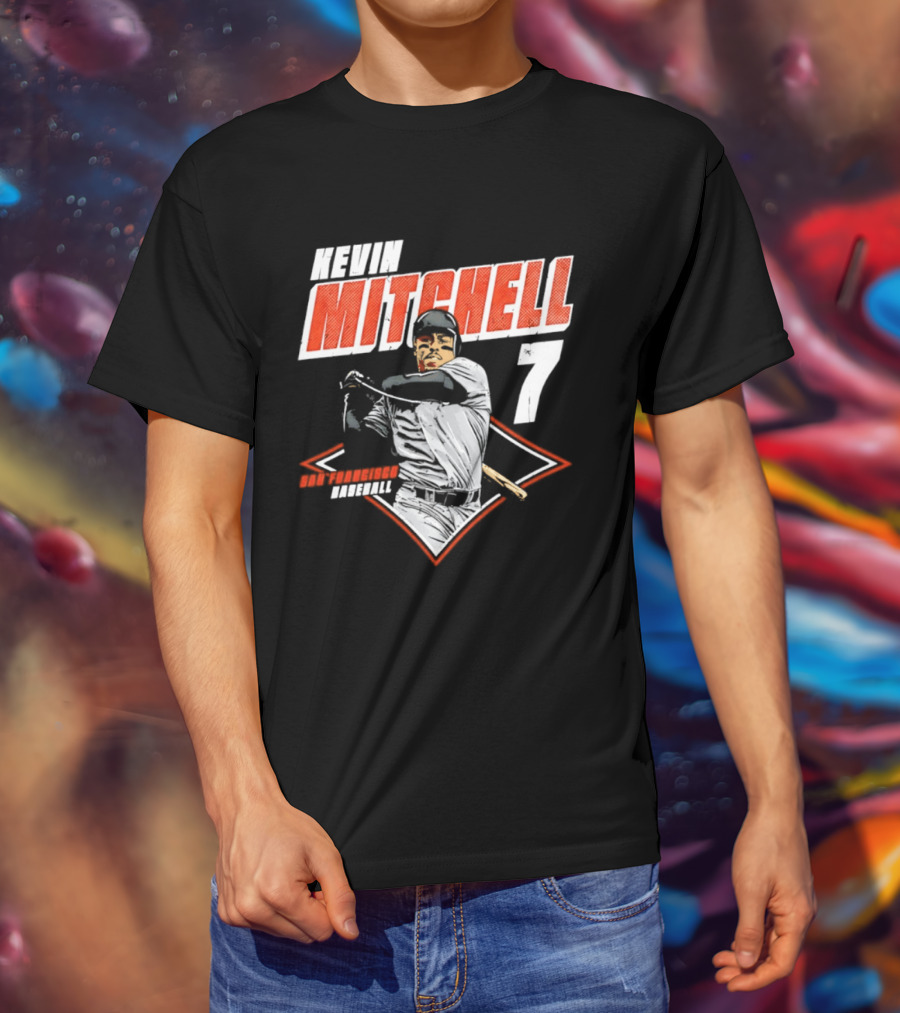 Kevin Mitchell 7 San Francisco Giants Baseball Diamond T-Shirt