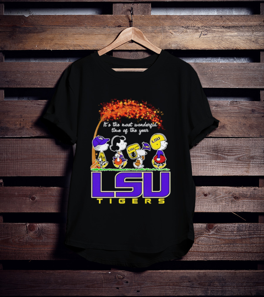 LSU Tigers Peanuts It's The Most Wonderful Time Of The Year Halloween 2026 T-Shirt