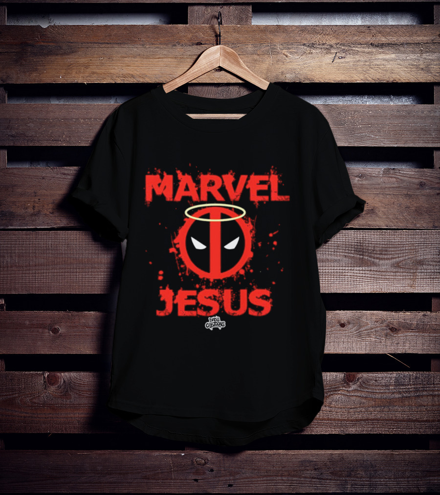 Marvel Deadpool Jesus Superhero Comic Book Halo T-Shirt