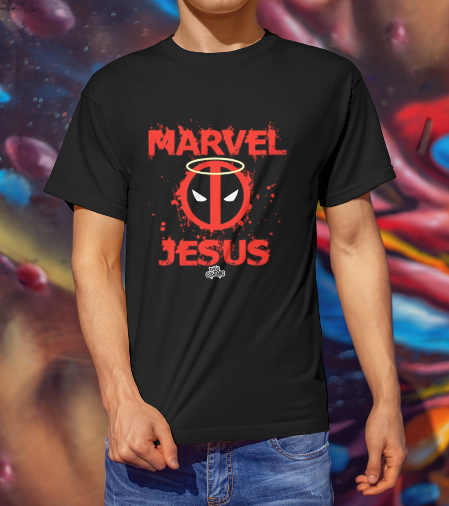 Marvel Deadpool Jesus Superhero Comic Book Halo T-Shirt