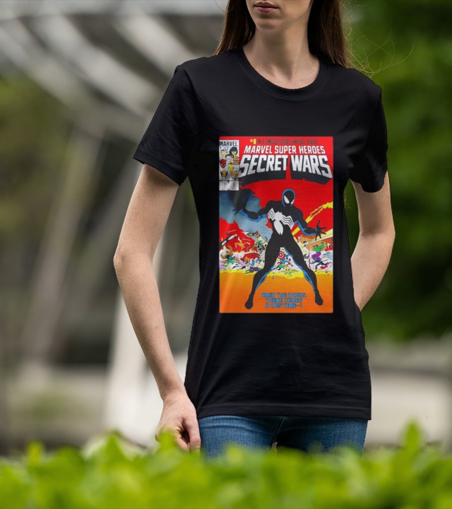 Marvel Super Heroes Secret Wars Number 8 Black Costume Amid The Chaos There Comes A Costume T-Shirt