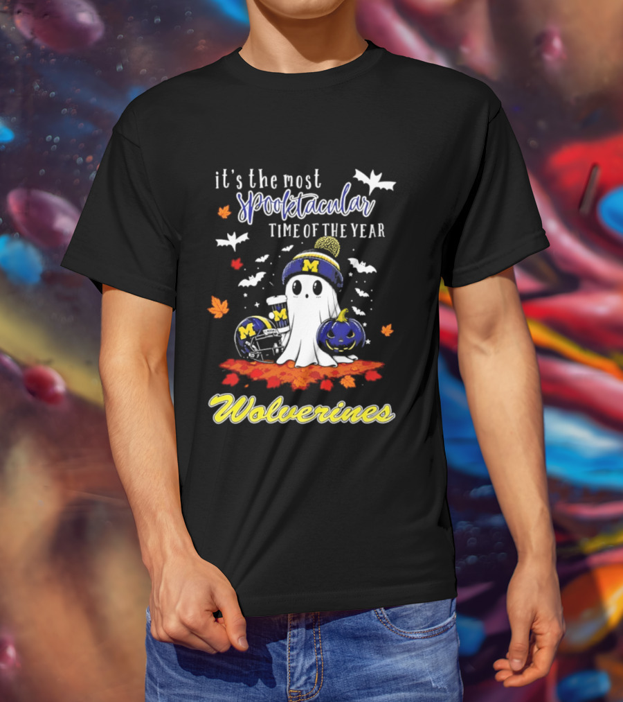 Michigan Wolverines Spooktacular Halloween Ghost Fest 2026 It's The Most Wonderful Time Of The Year T-Shirt