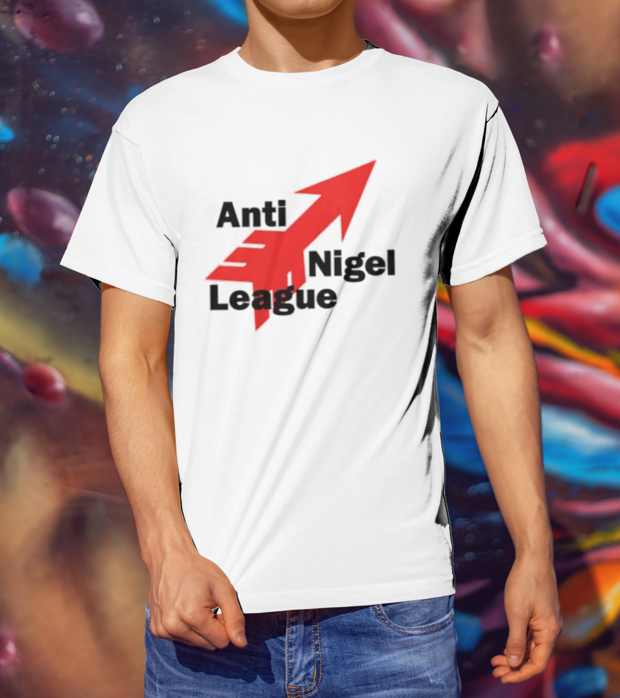 Anti Nigel League Arrow Text Gildan T-Shirt