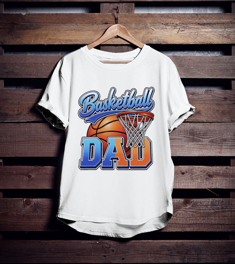 Basketball Dad Father Hoops Sports Fan Basketball Gift Dad T-Shirt