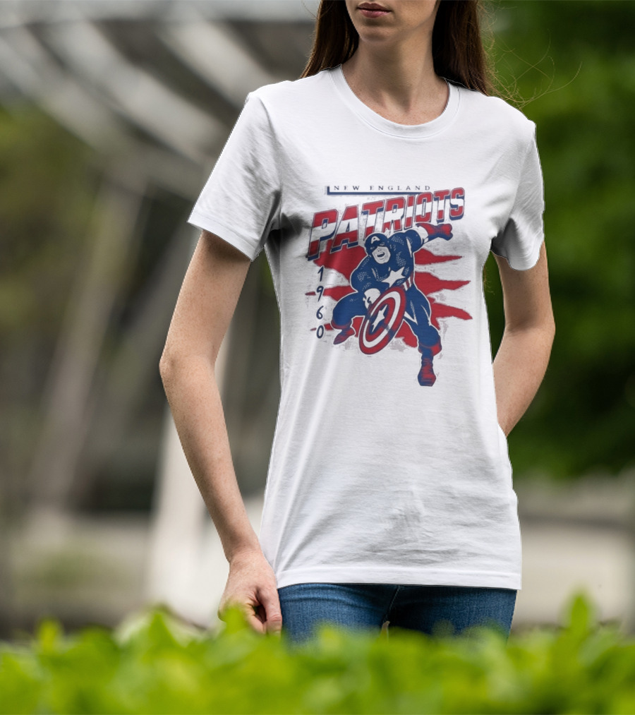 New England Patriots Captain America 2026 T-Shirt