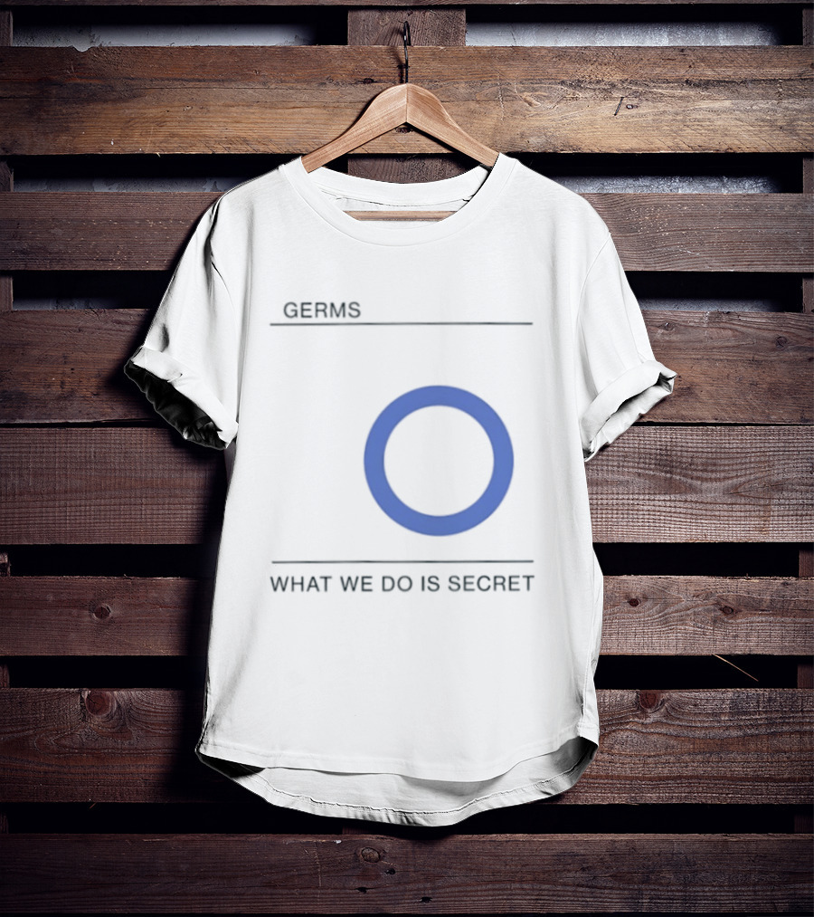 Germs What We Do Is Secret Punk Rock Blue Circle Icon Darby Crash T-Shirt