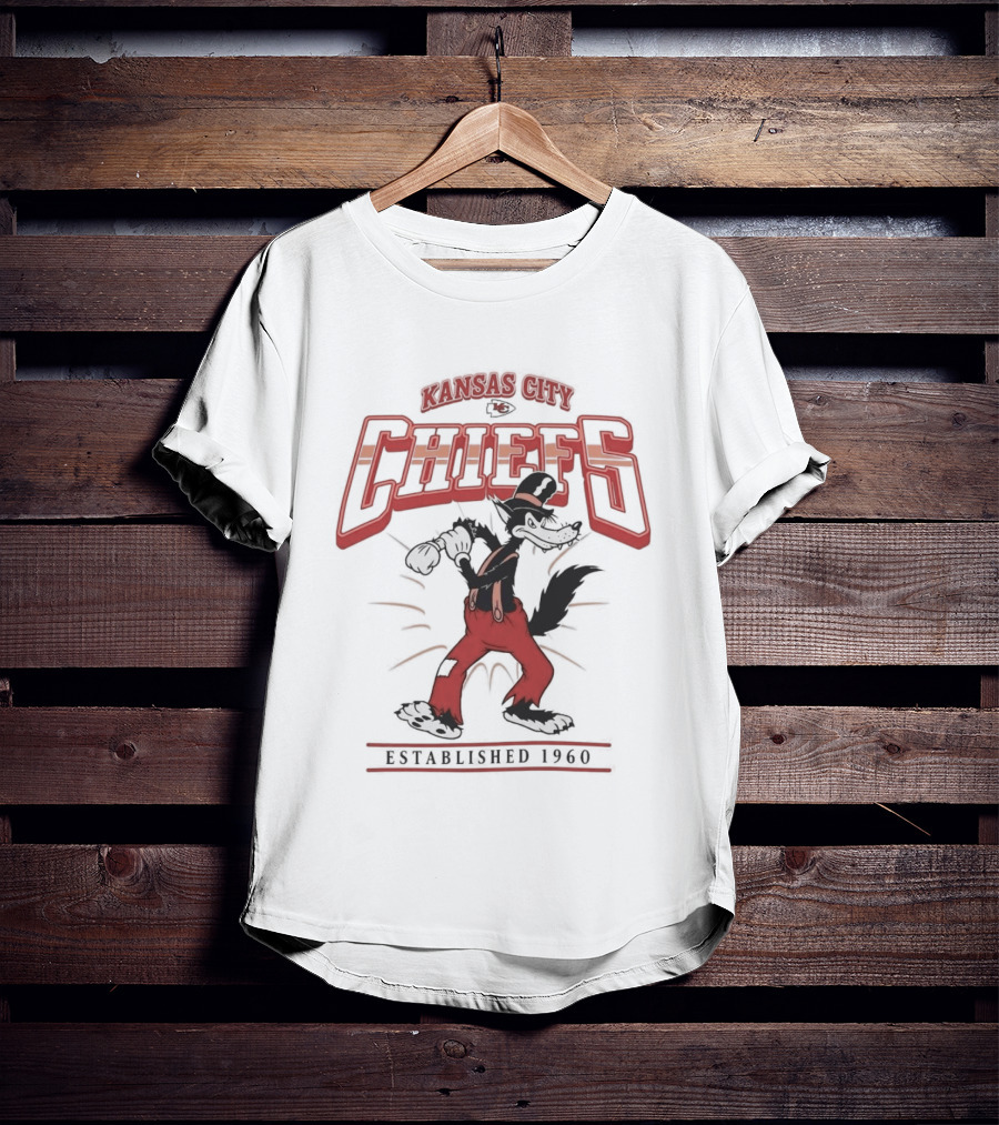 Kansas City Chiefs Big Bad Wolf Established 1960 T-Shirt