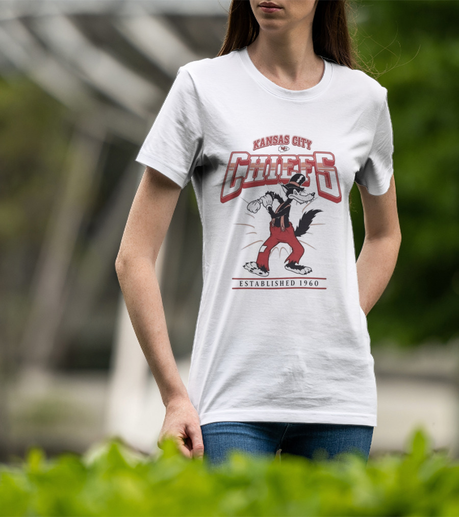 Kansas City Chiefs Big Bad Wolf Established 1960 T-Shirt