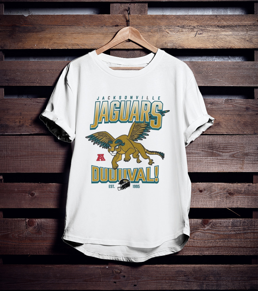 Jacksonville Jaguars Duval Flying Creature Est 1995 T-Shirt
