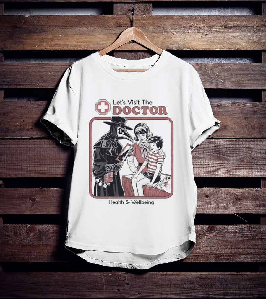 Let's Visit The Doctor Health And Wellbeing Vintage Medical Scene T-Shirt